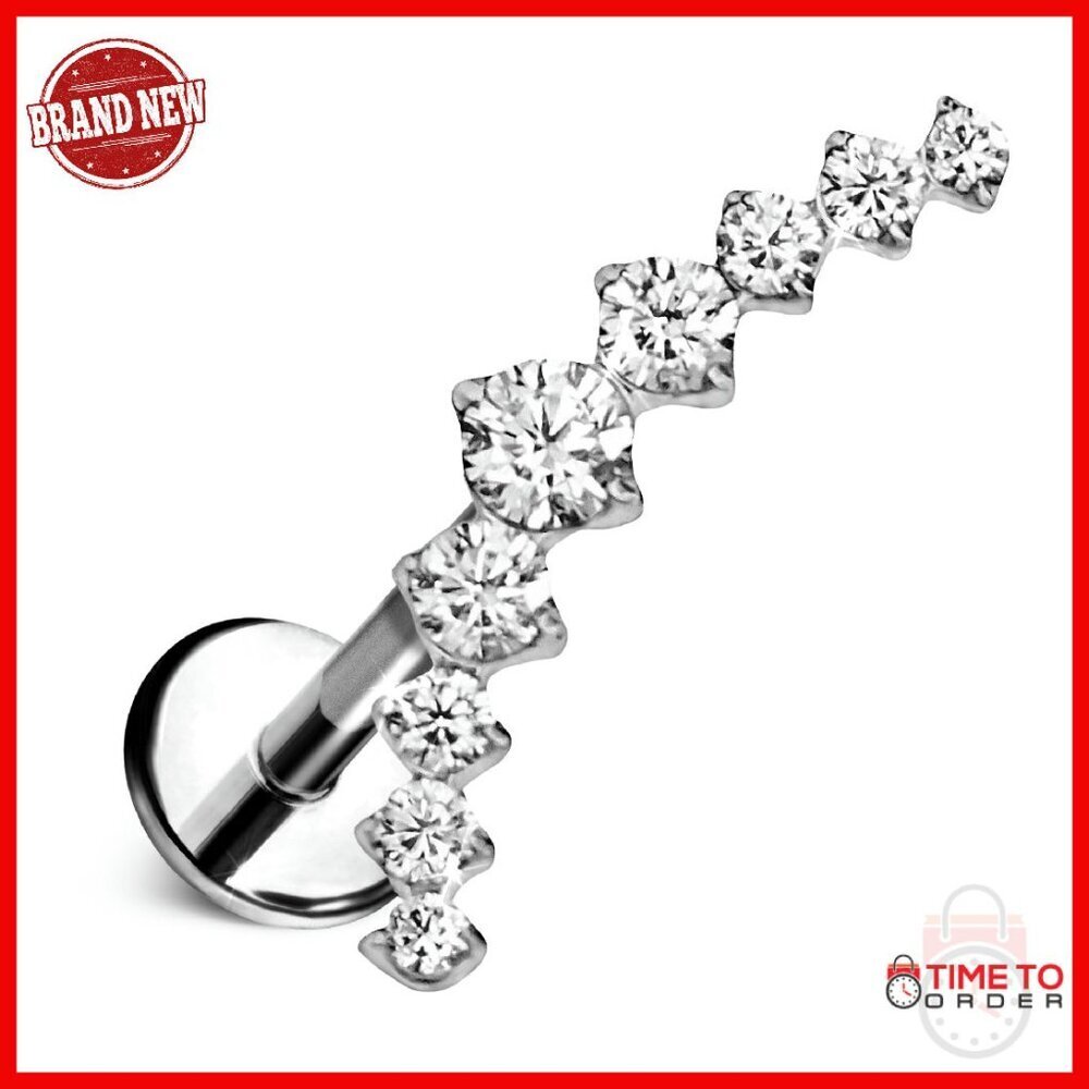 Implant Grade Titanium Flat Back Stud Earring for Sensitive Ears
